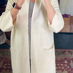Eileen Fisher Duster silk/cotton ivory / off white stunning